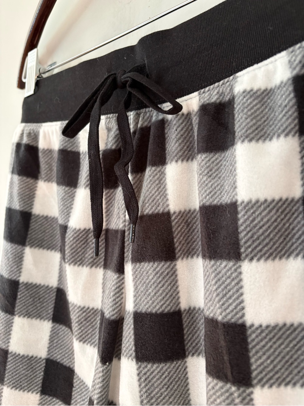 Aeropostale Gray Black Buffalo Plaid Polyfleece Sleep Joggers Sz XS Clean Girl - Picture 4 of 8